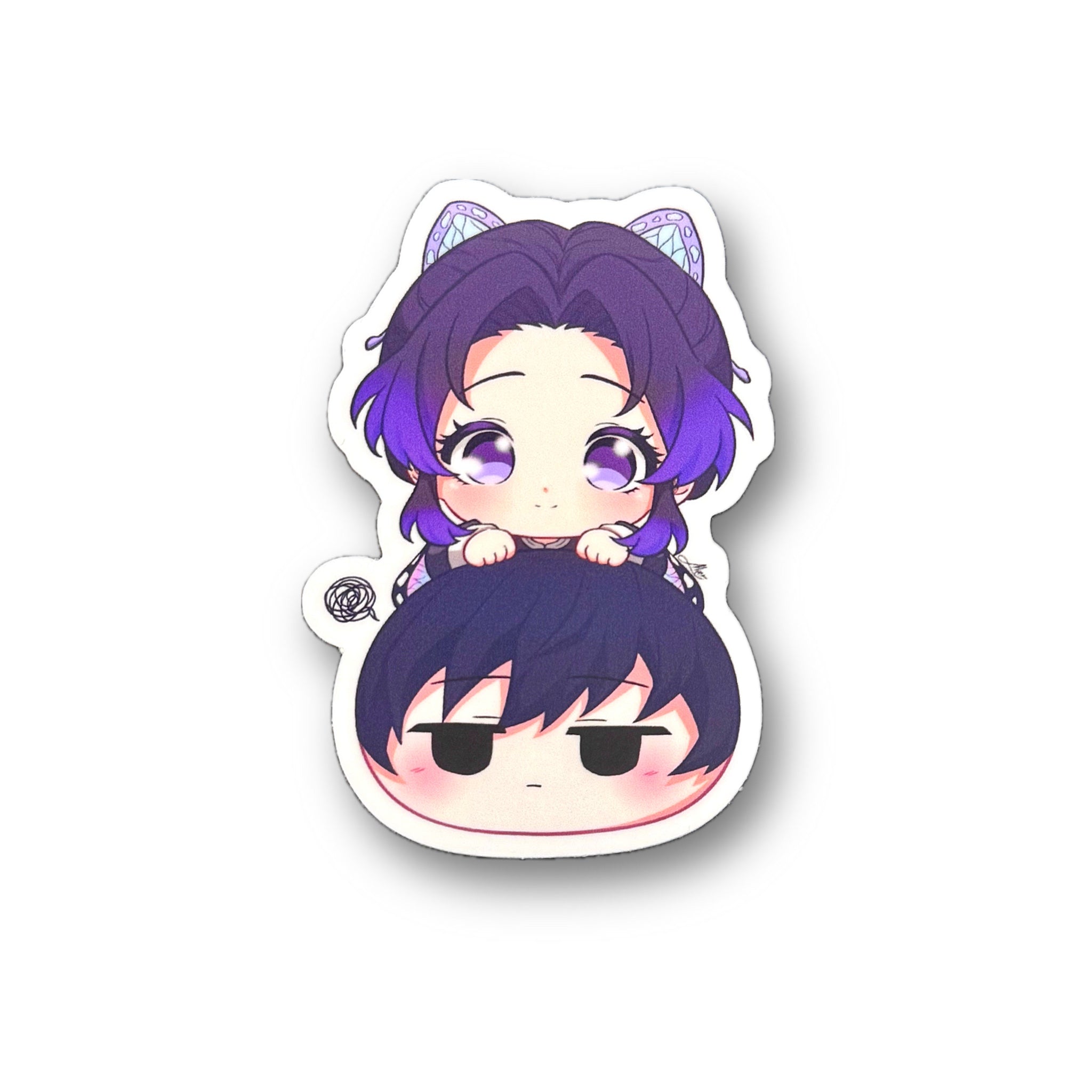Chibi Shinobu & Giyuu Sticker - Mochi Series