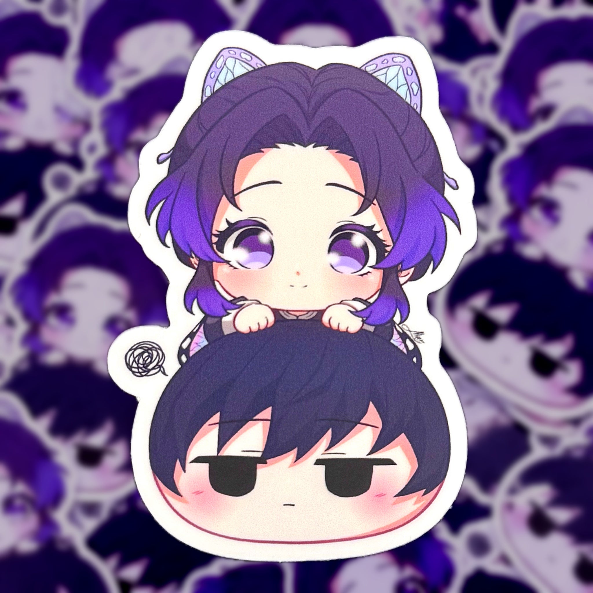 Chibi Shinobu & Giyuu Sticker - Mochi Series