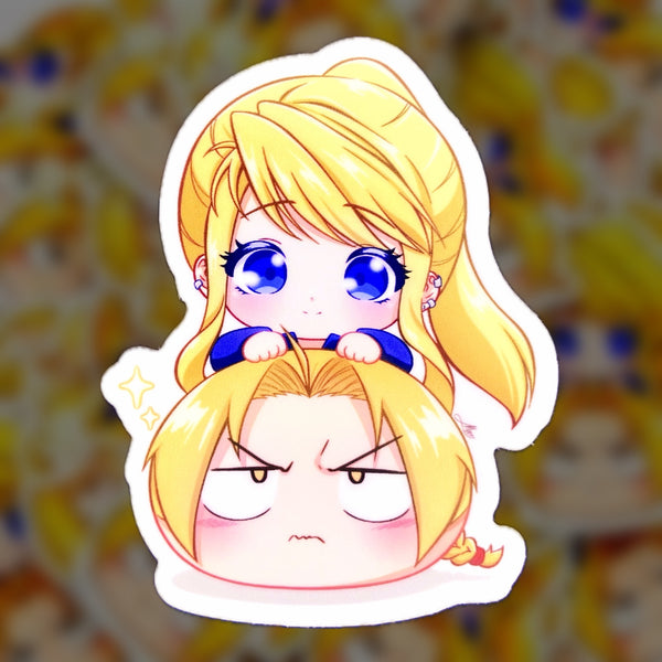 Chibi Edward & Winry Sticker - Mochi Series